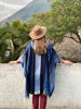 Soft Blues Alpaca Poncho Poncho 