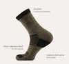 Sport Mid-Crew Active Alpaca Socks - Choice Alpaca Products-S-N21299-S/M-grey