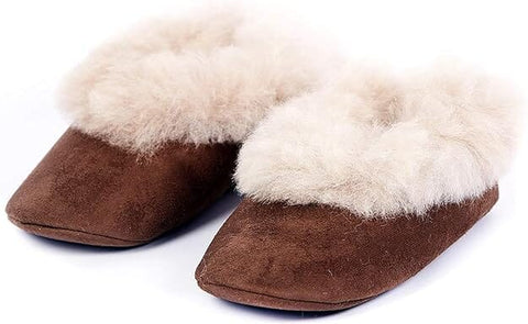 Suede and Fur Alpaca Slippers