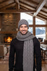 Suri Cable Knitted Hat & Scarf - Choice Alpaca Products-D3A2376P0000-XXC0001-Grey