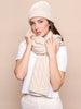 Suri Cable Knitted Hat & Scarf - Choice Alpaca Products-D3A2376P0000-XXC0003-Ivory