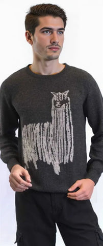 Watchful Sire 100% Baby Alpaca Mens Sweater