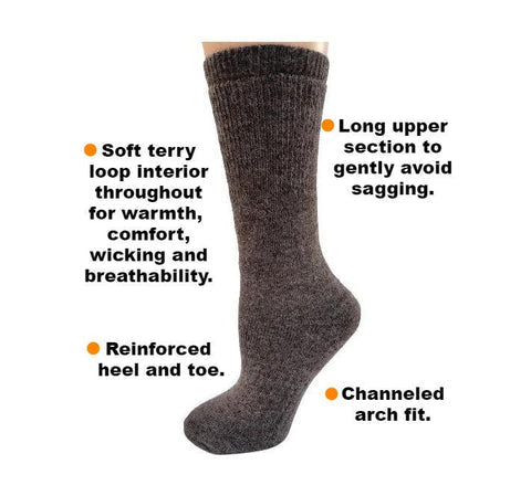 100% Alpaca American Traveler All Purpose Alpaca Socks - Choice Alpaca Products-amtvlr-sm