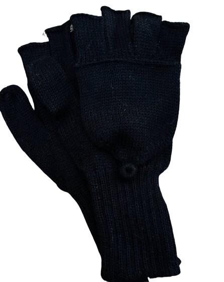 100% Alpaca Fashion Gloves/Glittens Gloves Medium Black 