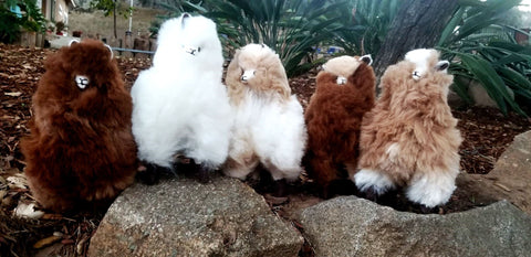 9" Standing Fur Alpaca Toy