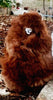9" Standing Fur Alpaca Toy Toys Dark Brown 