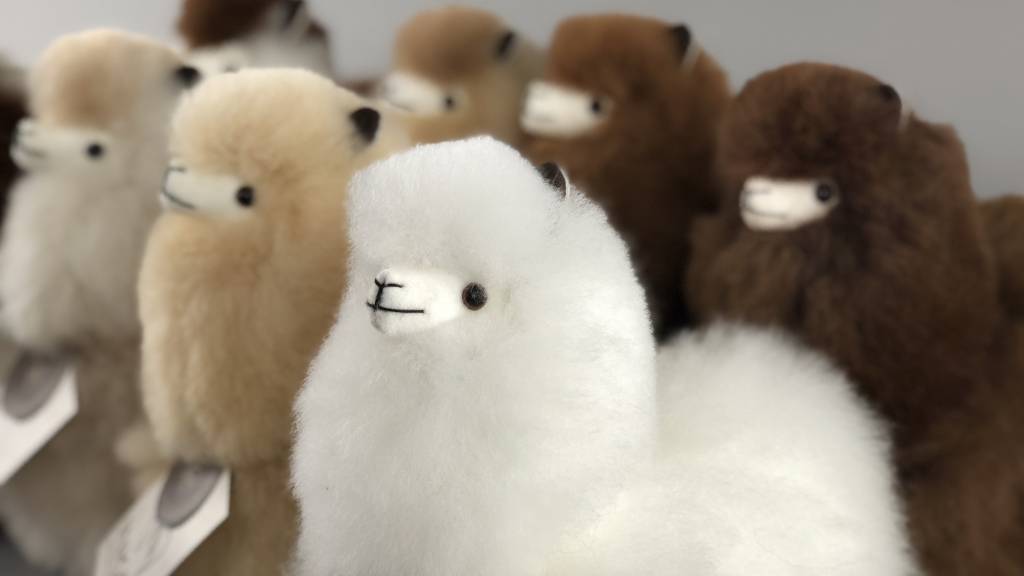 9" Standing Fur Alpaca Toy | Choice Alpaca Products