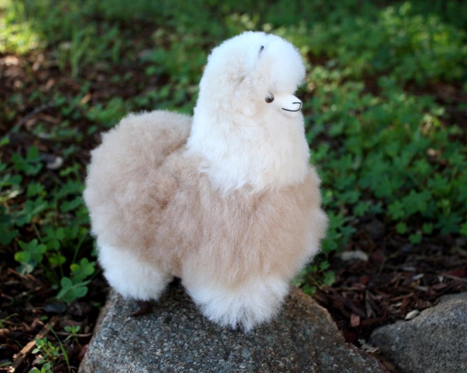 9" Standing Fur Alpaca Toy | Choice Alpaca Products