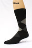 Alpaca Argyle Socks Socks Medium Black 