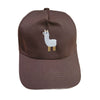 Alpaca Baseball Cap Hat AlpacaStanding Brown 