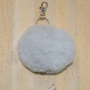 Alpaca Fuzzball Keychain - Choice Alpaca Products-fuzzball-lightsilvergrey