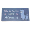 Alpaca Home Decor Wooden Plaque - Choice Alpaca Products-PDlifeisbetterwithalpacas