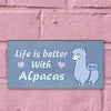 Alpaca Home Decor Wooden Plaque - Choice Alpaca Products-PDspoiledalpacaslivehere-brown