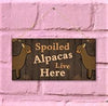 Alpaca Home Decor Wooden Plaque - Choice Alpaca Products-PDspoiledalpacaslivehere-brown