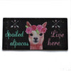 Alpaca Home Decor Wooden Plaque - Choice Alpaca Products-PDspoiledalpacaslivehere-pink