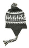 Alpaca Inca Braided Chullo Hat Socks Chullo One Size Med Grey Base