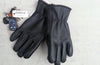 Alpaca Knit Lined Cowhide Leather Gloves - Alpaca Made in the USA - Choice Alpaca Products-knitlinedCowhide-Black-Sm