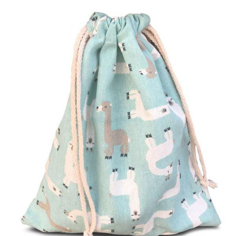 Alpaca Party Favor Cotton Pouch Gift Bag