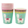 Alpaca Themed Party - Choice Alpaca Products-alpaca-themed-cup-green