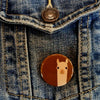 Alpaca Watching Button Pin Fun 