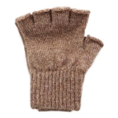 Alpaca Work/Play Fingerless Alpaca Gloves - Choice Alpaca Products-F80Fingerless-SMcamel