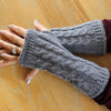Alpaca Wrist Warmers Cabled - Choice Alpaca Products-02100W_SteelBlue