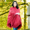 Cape Wrap Solid Alpaca Poncho - Choice Alpaca Products-DN_181302625109-red