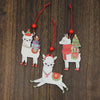 Classic Alpaca Wooden Christmas Ornament Set - Choice Alpaca Products-3-piece_wooden_xmas_set