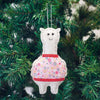 Classic Handmade Felt Alpaca Tree Hanging Ornament Set - Choice Alpaca Products-ClassicOrnamentSetof4