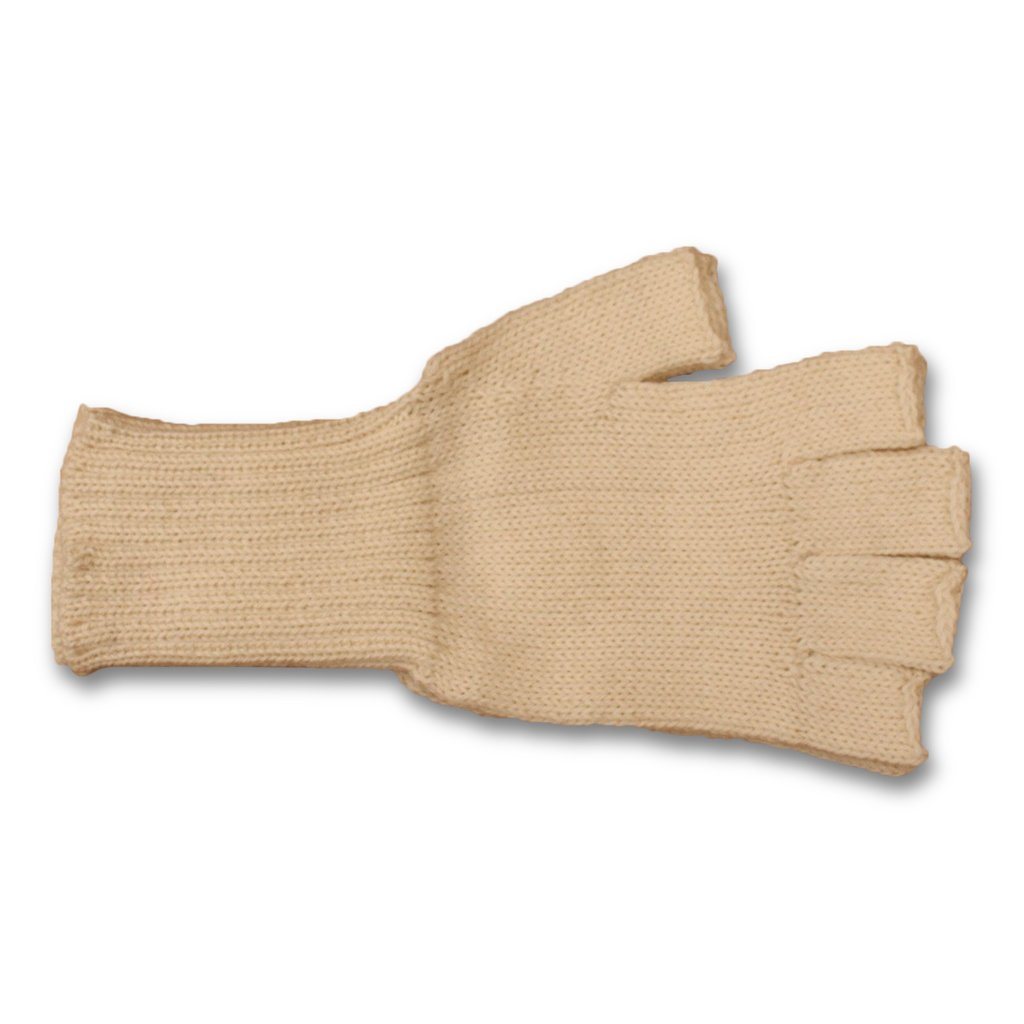 Colorful 100% Alpaca Fingerless Knit Alpaca Gloves Gloves Medium Fingerless White