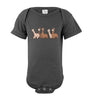 Curious Alpacas Infant Fine Jersey Bodysuit Shirts & Tops Charcoal NB 