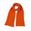 Fishermans Cable Knit Alpaca Scarf Scarves Orange 