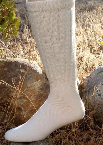 Gentle Touch Therapeutic Alpaca Socks Socks Large White 