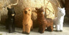 Hand-Carved Wooden Alpaca Ornaments Toys 