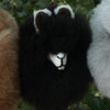 Happy Alpaca Face Keychain - Choice Alpaca Products-HappyAlpacaFaceKeychain-black