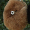 Happy Alpaca Face Keychain - Choice Alpaca Products-HappyAlpacaFaceKeychain-brown
