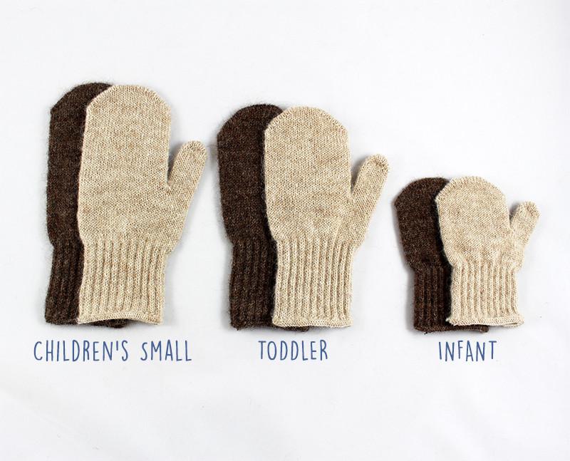 Kids Alpaca Mittens Gloves Infant Camel 