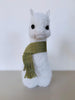 Large 9" Alpacadorable Hand Made Baby Alpaca Ornaments Holiday Soft Green Scarf 