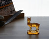 Liuli Crystal Alpaca Figurine Home Decor Brown 