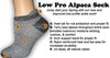 Low Pro Alpaca ANKLE Sock - Choice Alpaca Products-0112F-SM-ltgryblk
