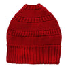 Messy Bun Alpaca Hat - Choice Alpaca Products-INCTmessybun-red