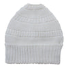 Messy Bun Alpaca Hat - Choice Alpaca Products-INCTmessybun-white