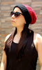 Reversible Cabled 100% Alpaca Knit Hat - Choice Alpaca Products-INCTRev-RedBlack