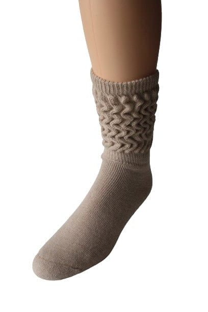 Soft Touch Therapeutic Alpaca Socks - Choice Alpaca Products-N350-sm-BEIG