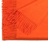 Solid Color Alpaca Throw Blankets Orange 