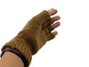 Solid Color Fingerless Alpaca Gloves - Choice Alpaca Products-Solid_fingerless-medbrown