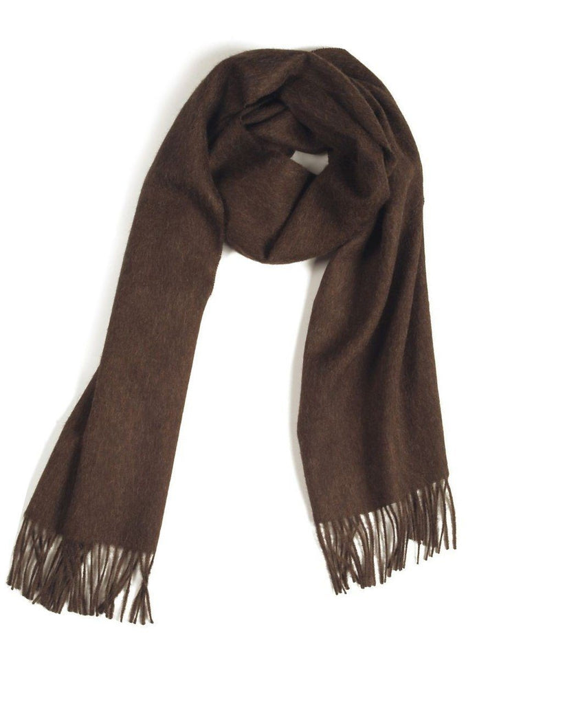 Solid Weave Brushed Scarf Scarves Chocolate 