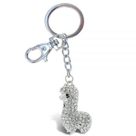 Sparkling Alpaca Keychain Jewelry Charm
