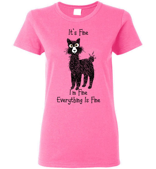 t-shirt: Alpaca I'm Fine Ladies Short-Sleeve Azalea S 