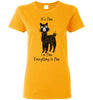 t-shirt: Alpaca I'm Fine Ladies Short-Sleeve - Choice Alpaca Products-TS.102489263